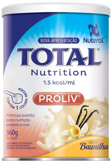 Imagem de Total Nutrition Proliv, Lata com 360g. Sabor Baunilha. Nutrição Oral ou Enteral.