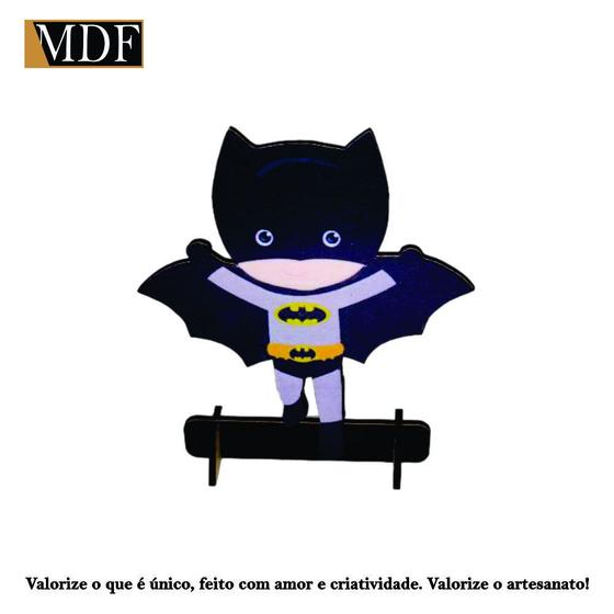 Imagem de Totem de Mesa Personagem 1 Homem Morcego 12cm Displays Aniversário Mdf Adesivado