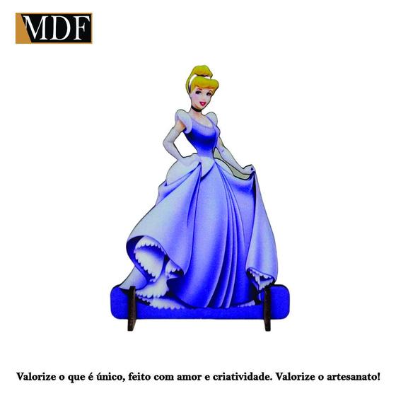 Imagem de Totem de Mesa Princesa Lilás 12cm Displays Aniversário Mdf Adesivado