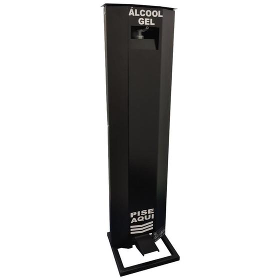 Imagem de Totem Display para Álcool Gel com Dispenser Preto