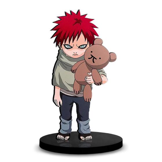 Imagem de Totem Médio Boneco Naruto Gaara 14cm + Base