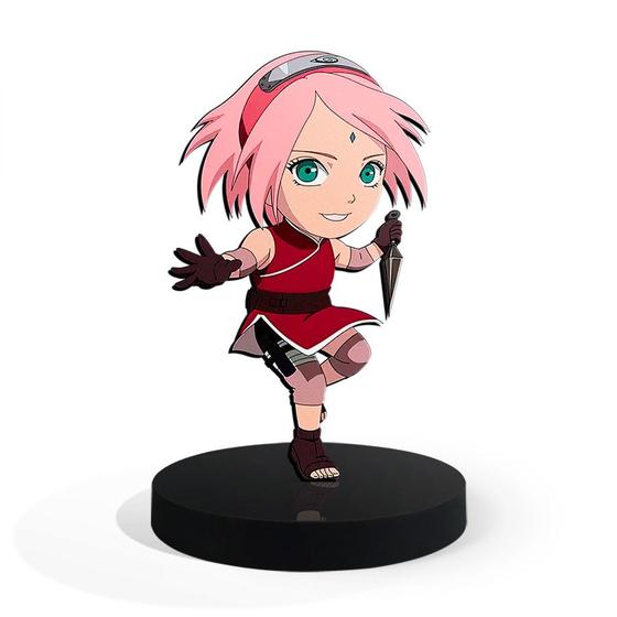 Imagem de Totem Pequeno Boneco Naruto Sakura Haruno 7cm + Base