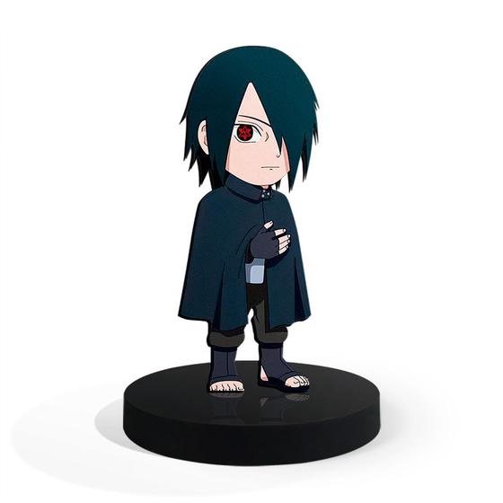 Imagem de Totem Pequeno Boneco Naruto Sasuke Uchiha 7cm + Base