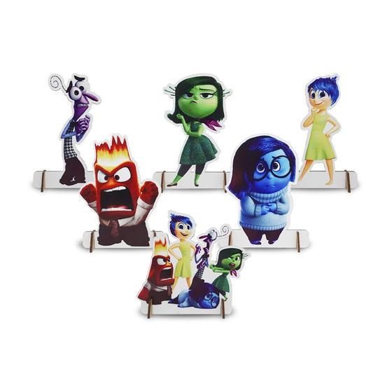 Imagem de Totens de Mesa Emoções Kit com 6 Displays Aniversário Mdf Adesivado