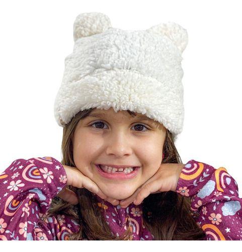 Imagem de Touca Bebê Teddy Inverno Com Orelhas