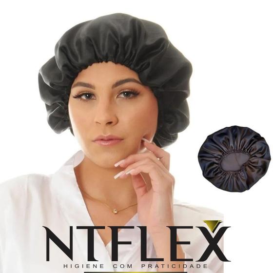 Imagem de Touca Cetim Tratamento Anti-Frizz Ntflex Seus Cabelos Protegidos Durante o Sono