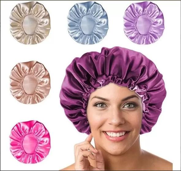 Imagem de Touca de Cetim Antifrizz com Elastico - toca Toque De Seda - Ideal para Day After - PANAMI