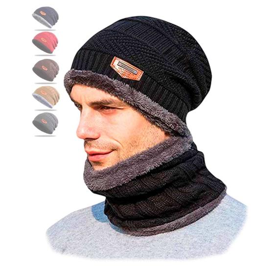 Touca de Frio de Lã + Gola Forrada - Gorro Masculino e Feminino - Conforto e Estilo Menor preço em Touca de Frio de Lã + Gola Forrada - Gorro Masculino e Feminino - Conforto e Estilo