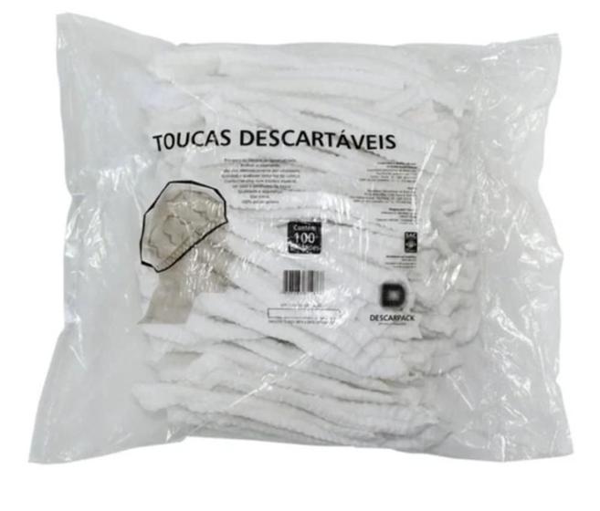 Imagem de Touca Descartável Em TNT Com 100 Peças - Descarpack