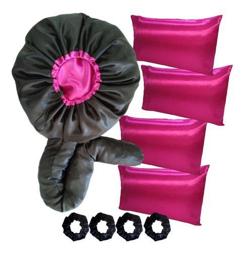 Imagem de Touca Difusora Para Secar Cabelo + 4 Fronhas E 4 Xuxinhas