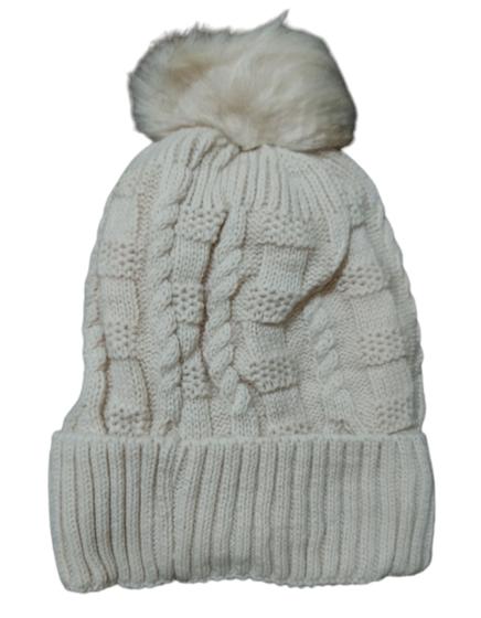 Imagem de Touca Feminina Forrada de Pelinho de Pelúcia Pompom Gorro  Toca de Inverno