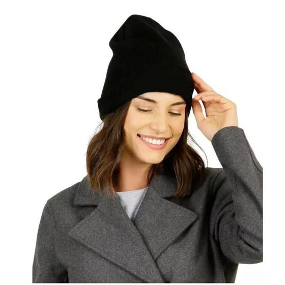 Imagem de Touca Frio Inverno Gorro Lã Masculina Feminina Preta