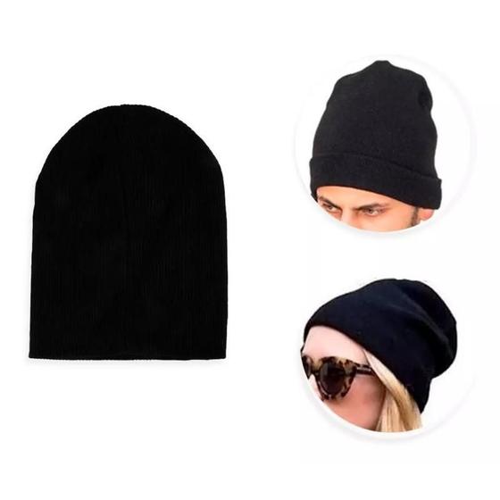 Imagem de Touca Frio Inverno Gorro Lã Masculina Feminina Unissex Lisa