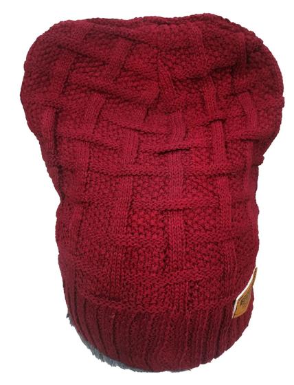 Imagem de Touca Gorro Beanie Inverno Unissex lisa Forrado Pelúcia Proteção Frio