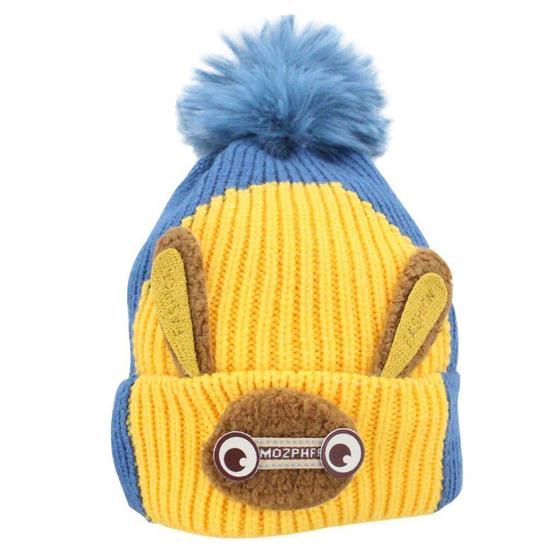 Imagem de Touca Gorro Infantil Azul Coelhinho Tamanho Único