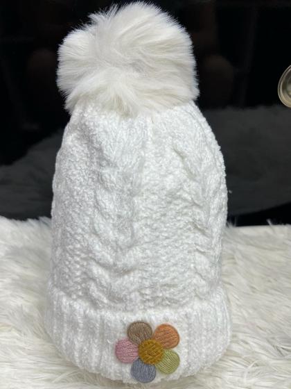 Imagem de Touca Gorro Infantil de Frio inverno Forrada Pompom menino menina(6mese-8anos)