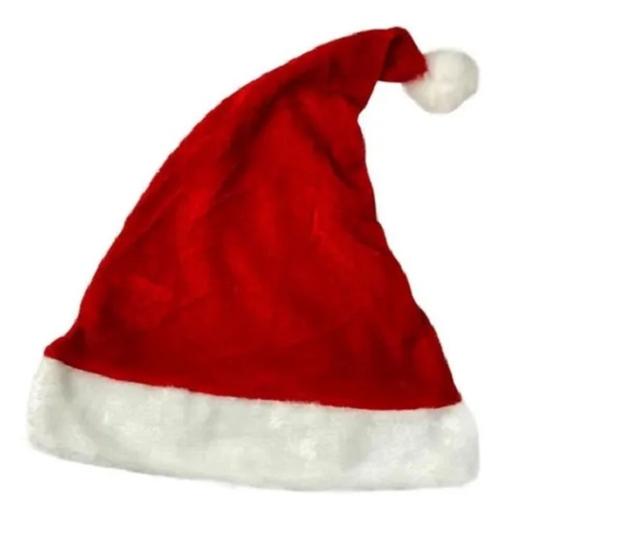 Imagem de Touca Gorro Natalino Do Papai Noel Veludo 40cm Vermelho