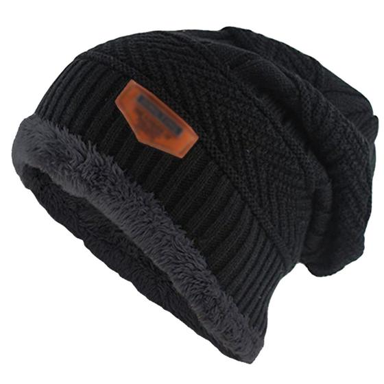 Imagem de Touca Gorro Para Frio Forrada Quentinha Lã Confortável Pelo Unissex Peluciada Aveludada Proteção Inverno Aquecida