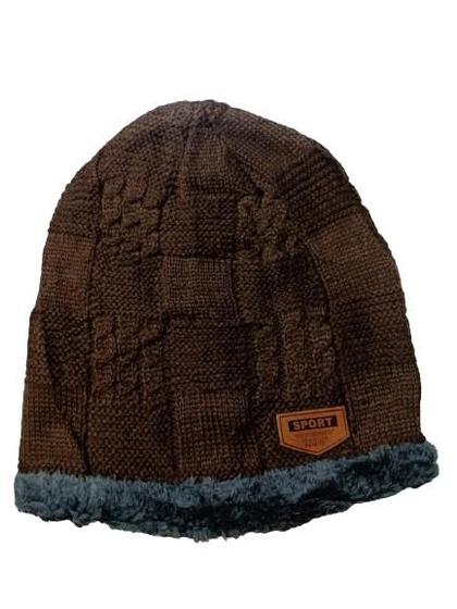 Imagem de Touca Gorro Térmica Masculina Adulto Felpuda Com Pelinhos