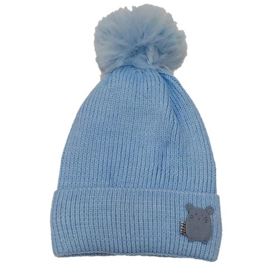 Imagem de Touca Infantil Forro Interno Gorro Com Aplique Bichinho Pompom