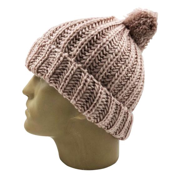 Imagem de Touca Masculina Feminina Gorro Beanie Caida Pom Pom Trico