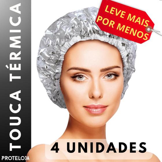 Imagem de Touca Metalizada Térmica para Hidrataçao Tintura Cabelo - PLASTLEO