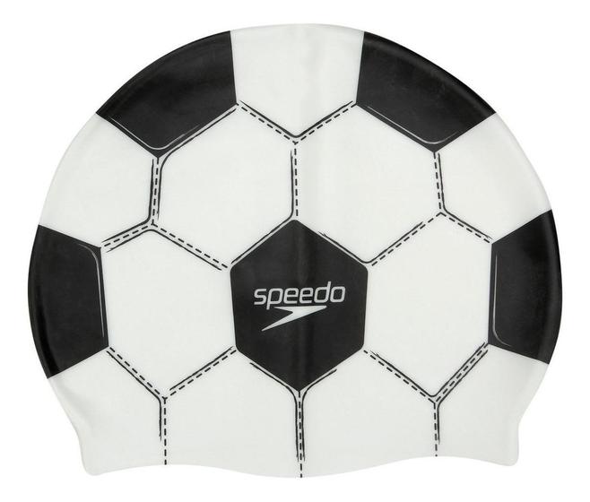 Imagem de Touca Natação Speedo Flat Cap Special Edition Bola Futebol