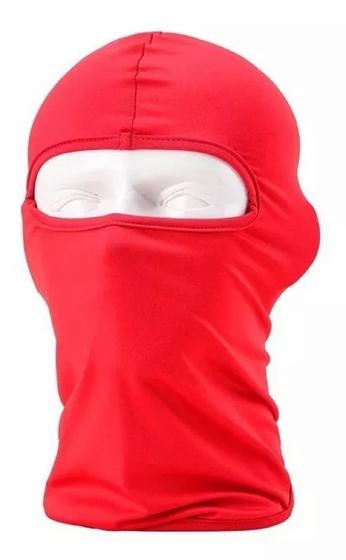 Imagem de Touca Ninja Balaclava  Gorro Vermelha Capacete Paintball lenço Moto Frio Inverno