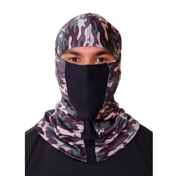 Imagem de Touca Ninja Mascara Balaclava Camuflada Florest  Uv50+ Outdoor Sports