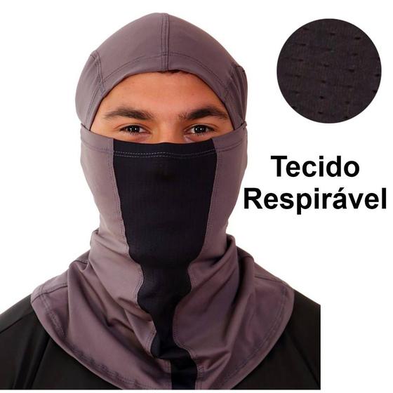 Imagem de Touca Ninja Mascara Balaclava Cinza Chumbo Uv50+ Outdoor Sports