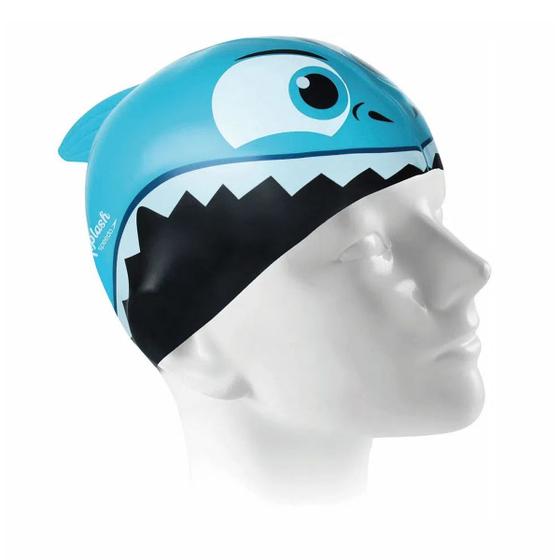 Imagem de Touca Para Natação Infantil Tubarão Shark Cap Speedo Azul