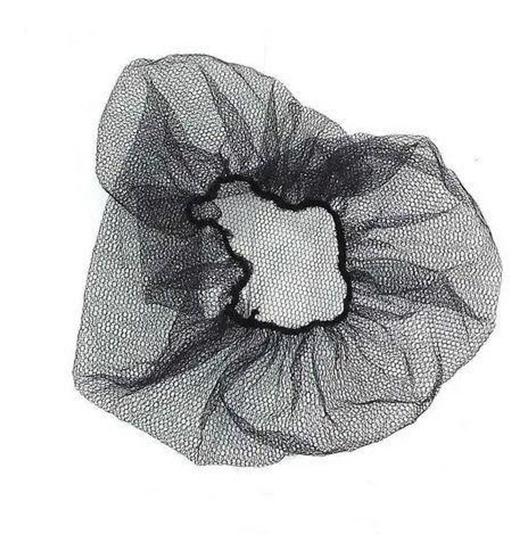 Imagem de Touca Rede Nylon Preta Para Cabelo - Pacote Com 100 Unidades - Descarpack