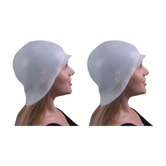 Imagem de Touca Reflexos Ntflex 4570 Silicone Com Abas - Kit Com 2Un