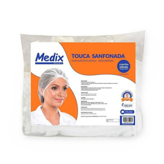 Touca Sanfonada Descartável (10 Kits com 100 Unds) - Medix Menor preço em Touca Sanfonada Descartável (10 Kits com 100 Unds) - Medix