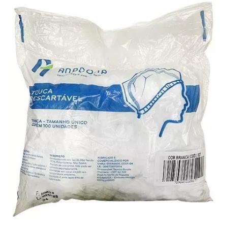 Imagem de Touca sanfonada descartavel tnt c/elastico pct c/100 unid anadona