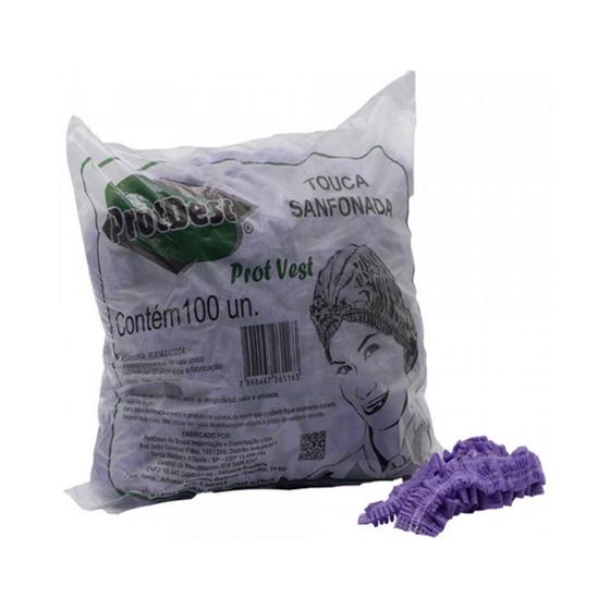 Imagem de Touca Sanfonada Lilas com 100 UN - Protdesc