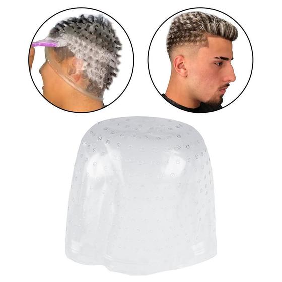 Imagem de Touca Silicone Transparente Mechas Luzes Cabelo, Leon Barber