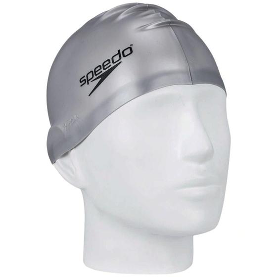 Imagem de Touca Speedo Flat Swim Cap - unissex - cinza chumbo