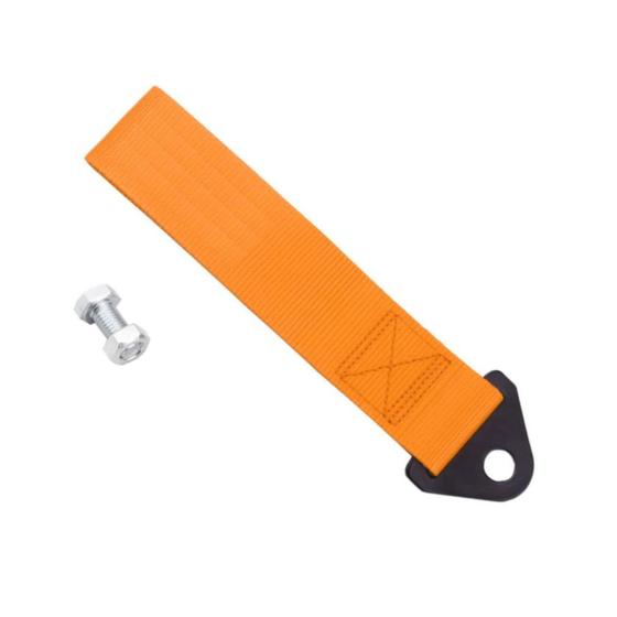 Imagem de Tow Strap Fita Cinta Reboque Para-Choque Laranja Estilo BR