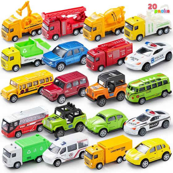 Imagem de Toy Cars JOYIN Die Cast Metal Pull Back 20 unidades para crianças pequenas