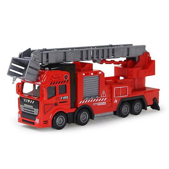 Imagem de Toy Fire Ladder Truck Wokex Alloy com luz e música para crianças a partir de 3 anos