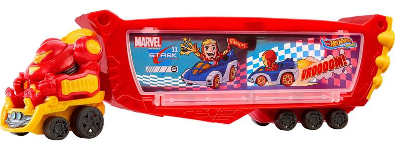 Imagem de Toy Hauler Hot Wheels RacerVerse Marvel Hulkbuster 10 carros