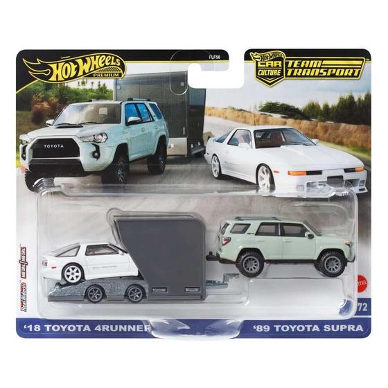 Imagem de Toy Hot Wheels Team Transport '18 Toyota 4RUNNER e '89 Toyota Supra