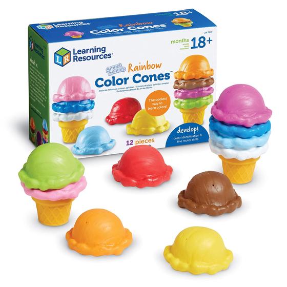 Imagem de Toy Learning Resources Smart Snacks Rainbow Color Cones 12 unidades