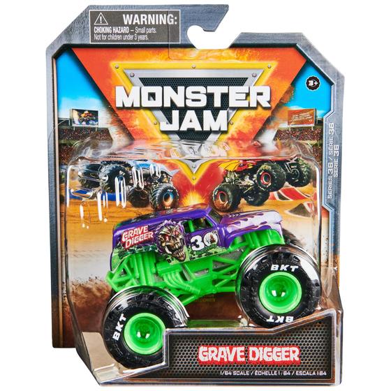 Imagem de Toy Monster Truck Monster Jam Grave Digger 1:64 fundido sob pressão