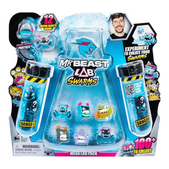 Imagem de Toy MrBeast Lab Swarms Mega Lab, pacote com 12 personagens colecionáveis