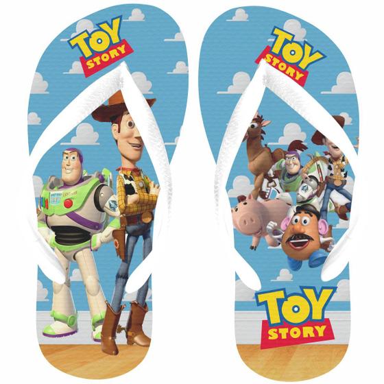 Imagem de Toy Story Chinelo Buzz, Xerife Woody, Sid, Betty, Andy, Rex Filme desenho. Presente Infantil menino e menina