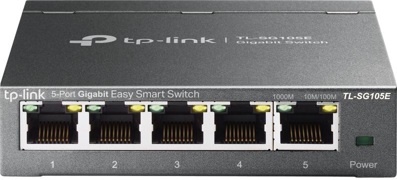 Imagem de TP-Link 5 Porta Gigabit Switch   gerenciados fácilmente inteligente Plug &amp Play   de proteção vitalícia limitada  desktop/wall-mount  de portos blindados Suporte QoS, Vlan, IGMP e Agregação de Links (TL-SG105E)