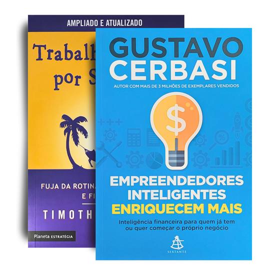 Imagem de Trabalhe 4 horas por semana + Empreendedores inteligentes enriquecem mais.