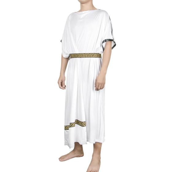 Imagem de Traje EAWIN Roman Toga para homens com coroa de louros - branco